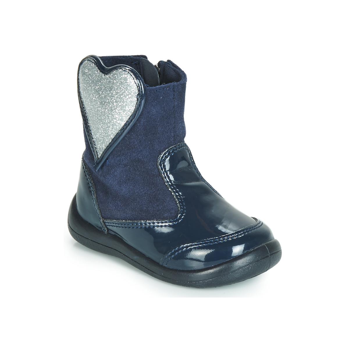 Shoes Girl Mid boots Gioseppo BUCKLAND Marine / Silver