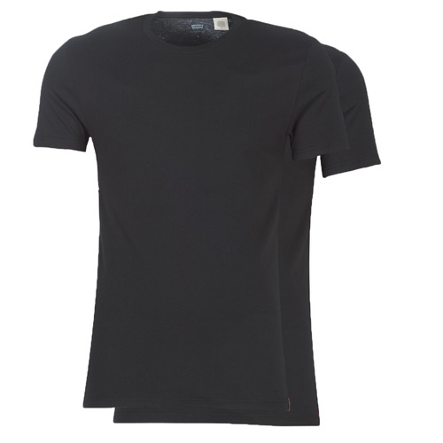 Clothing Men short-sleeved t-shirts Levi's SLIM 2PK CREWNECK 1 Black