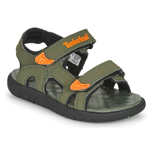 Shoes Boy Sandals Timberland PERKINS ROW 2-STRAP Green / Orange