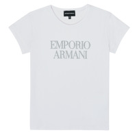 Clothing Girl short-sleeved t-shirts Emporio Armani 8N3T03-3J08Z-0100 White