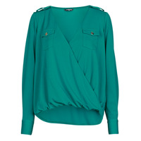 Clothing Women Blouses Marciano SALLY CREPE TOP Green