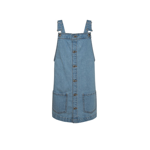 Clothing Girl Short Dresses Pepe jeans CHICAGO PINAFORE Blue