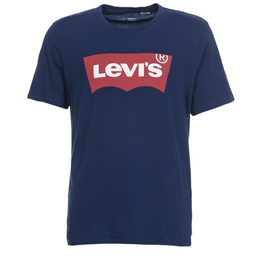 Clothing Men short-sleeved t-shirts Levi's GRAPHIC SET IN Marine