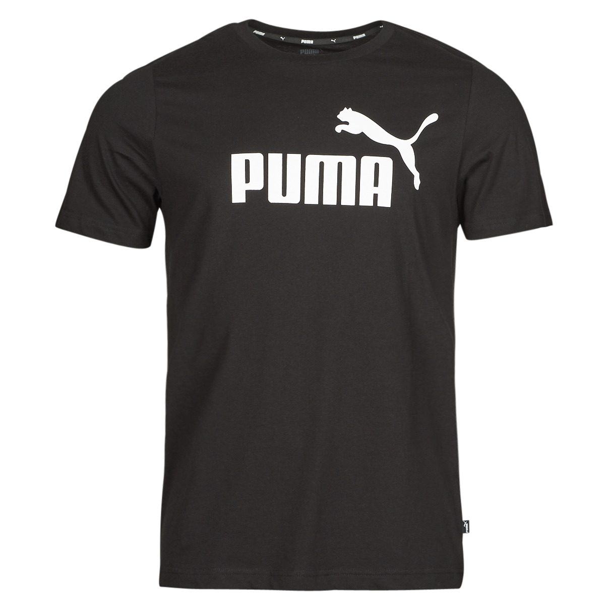 Clothing Men short-sleeved t-shirts Puma ESS LOGO TEE Black