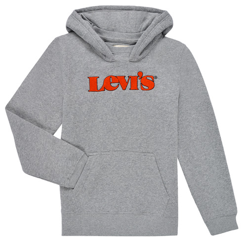 Clothing Boy sweaters Levi's GRAPHIC PULLOVER HOODIE Grey