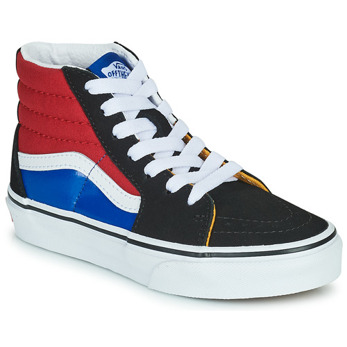 Shoes Boy High top trainers Vans SK8-HI Black / Red / Blue