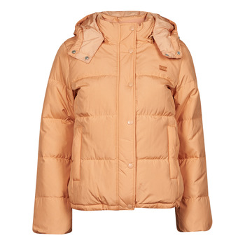 Clothing Women Duffel coats Levi's QUINN SHORT DOWN PUFFER Peach