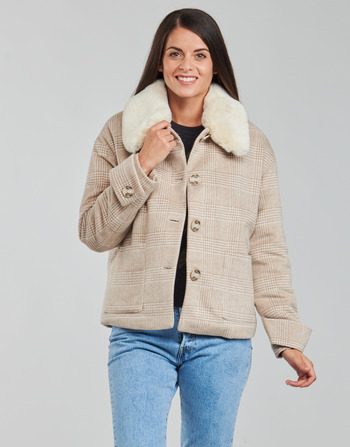 Clothing Women coats Naf Naf AMORINO Beige