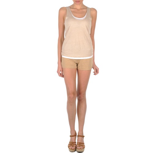 Clothing Women Shorts / Bermudas Majestic SOLENE Beige