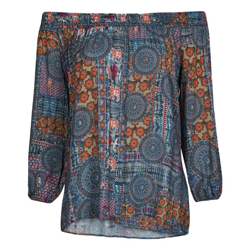 Clothing Women Blouses Desigual KALIMA Blue / Multicolour