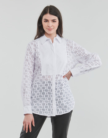 Karl Lagerfeld KL MONOGRAM LACE BIB SHIRT