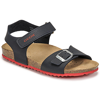 Shoes Boy Sandals Geox J GHITA BOY B Marine / Orange