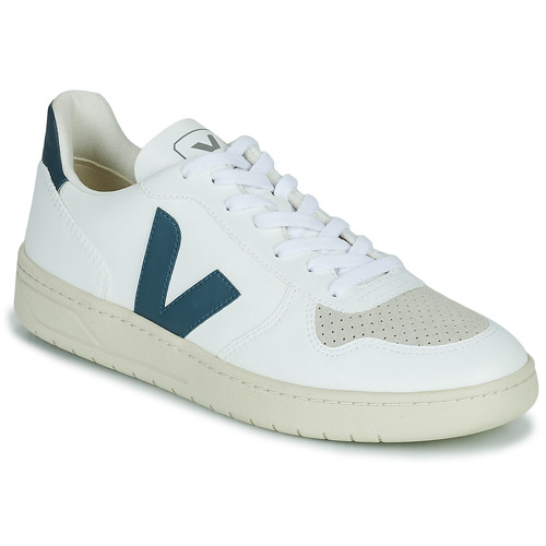 Shoes Low top trainers Veja V-10 White / Blue