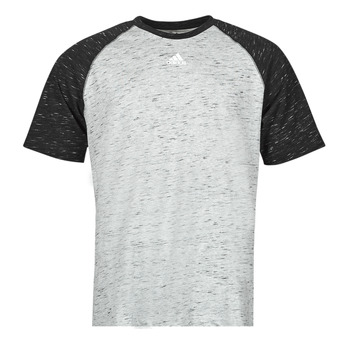 Clothing Men short-sleeved t-shirts adidas Performance MEL T-SHIRT Medium / Grey / Heather /  black / Mix