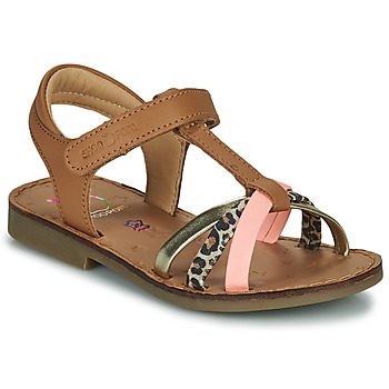 Shoes Girl Sandals Shoo Pom HAPPY SALOME Brown / Pink