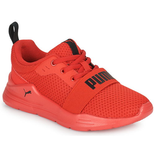 Shoes Boy Multisport shoes Puma Wired Run PS Red / Black