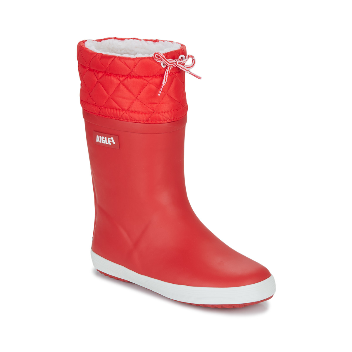 Shoes Children Wellington boots Aigle GIBOULEE 2 Red / White