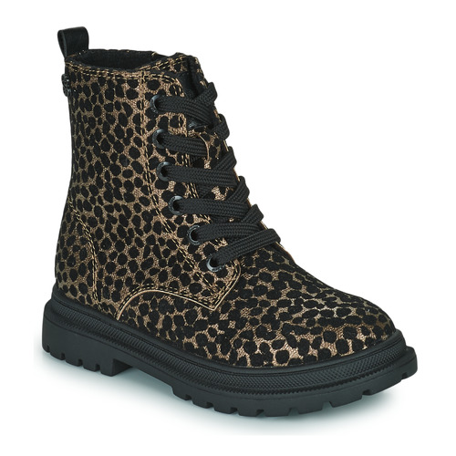 Shoes Girl Mid boots S.Oliver 45202-39-907 Black / Leopard