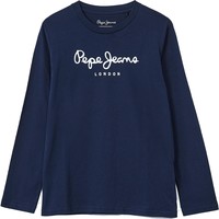 Clothing Boy Long sleeved shirts Pepe jeans NEW HERMAN Marine