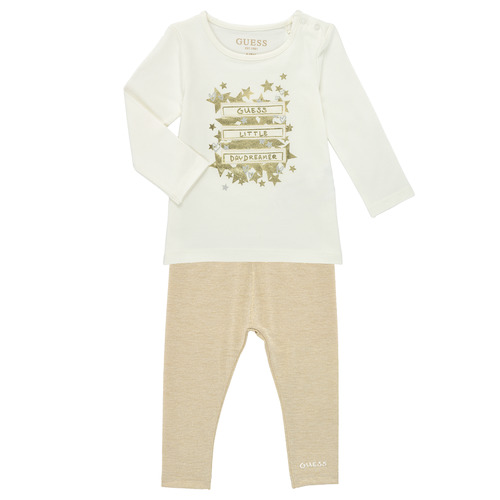 Clothing Girl Sets & Outfits Guess A2BG03-J1300-G018 White / Gold