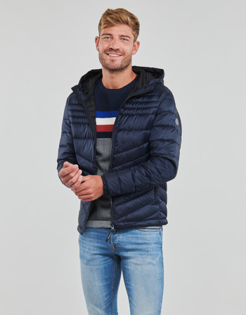 Clothing Men Duffel coats Jack & Jones JJEHERO PUFFER HOOD Marine