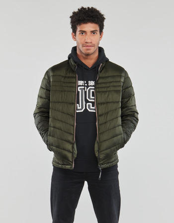 Clothing Men Duffel coats Jack & Jones JJEHERO PUFFER COLLAR Kaki