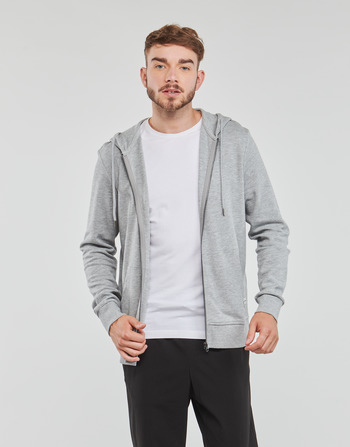 Clothing Men sweaters Jack & Jones JJEBASIC SWEAT ZIP HOOD Grey