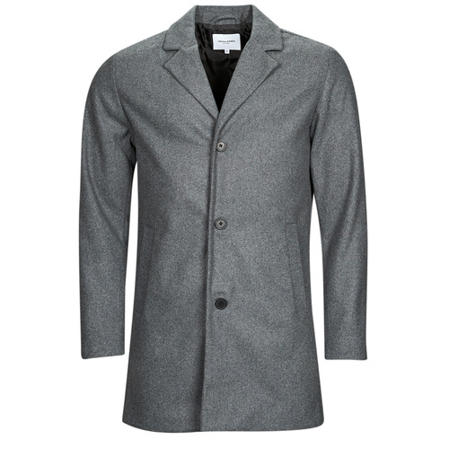 Clothing Men coats Jack & Jones JJTOMMY WOOL COAT Grey