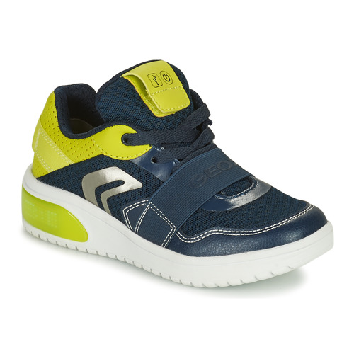 Shoes Children Low top trainers Geox J XLED BOY Marine / Yellow