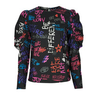 Clothing Women Blouses Desigual GRAPHIC Black / Multicolour