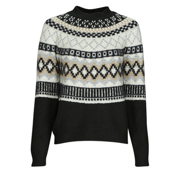 Clothing Women jumpers Desigual TIGNES Black / Beige / Grey