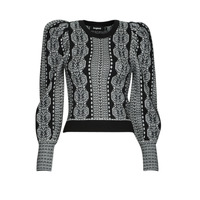 Clothing Women jumpers Desigual KAFKA Black / White