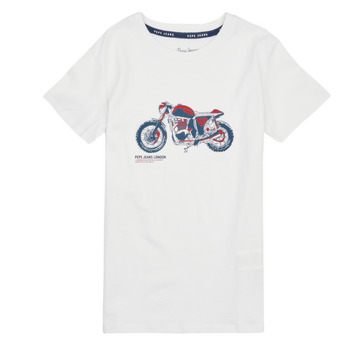 Clothing Boy short-sleeved t-shirts Pepe jeans TANNER TEE White