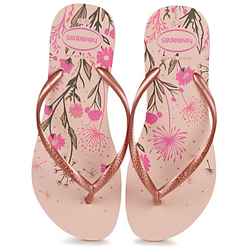 Shoes Women Flip flops Havaianas SLIM ORGANIC Pink