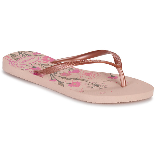 Shoes Women Flip flops Havaianas SLIM ORGANIC Pink