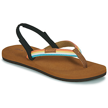 Shoes Girl Flip flops Rip Curl FREEDOM MINI Brown / Multicolour