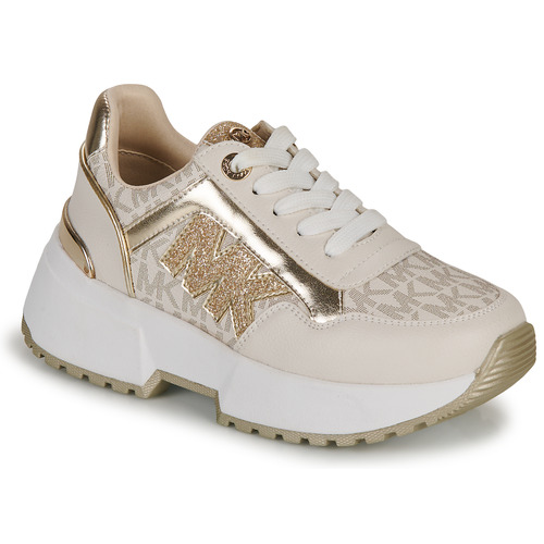 Shoes Girl Low top trainers MICHAEL Michael Kors COSMO MADDY Beige / Gold