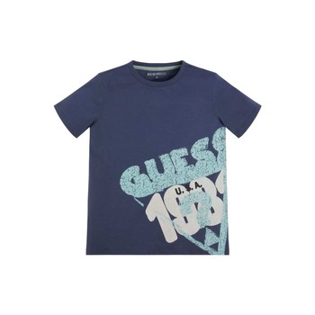 Clothing Boy short-sleeved t-shirts Guess SS T SHIRT Marine