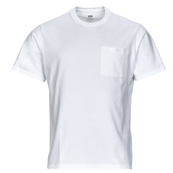 Clothing Men short-sleeved t-shirts Levi's SS POCKET TEE RLX White