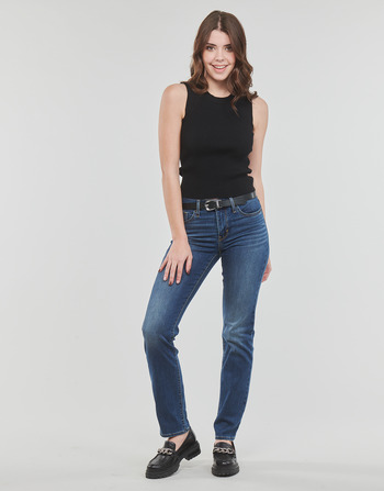 Clothing Women straight jeans Levi's 314 SHAPING STRAIGHT Marine