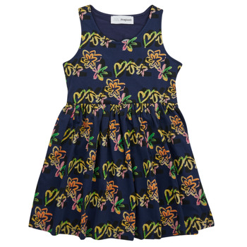 Clothing Girl Short Dresses Desigual VEST_TESS Marine