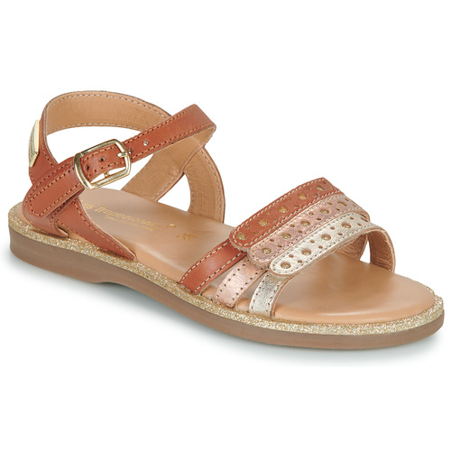 Shoes Girl Sandals Les Tropéziennes par M Belarbi ISIDOR Brown / Multicolour