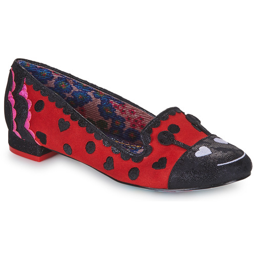 Shoes Women Ballerinas Irregular Choice BUG IT UP Red / Black