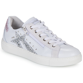 Shoes Women Low top trainers NeroGiardini E306504D-707 White / Silver / Pink