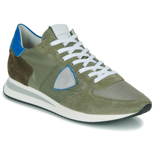 Shoes Men Low top trainers Philippe Model TRPX LOW MAN Kaki / Blue