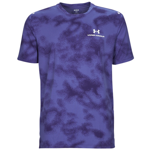 Clothing Men short-sleeved t-shirts Under Armour Rush Energy Print SS Blue / White