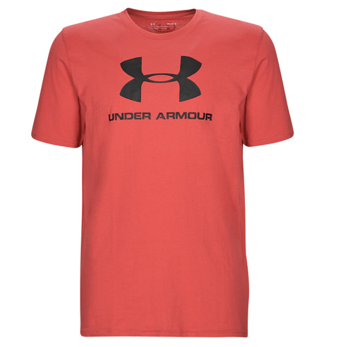 Clothing Men short-sleeved t-shirts Under Armour SPORTSTYLE LOGO SS Red / Black / Black