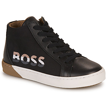 Shoes Boy High top trainers BOSS J09204 Black