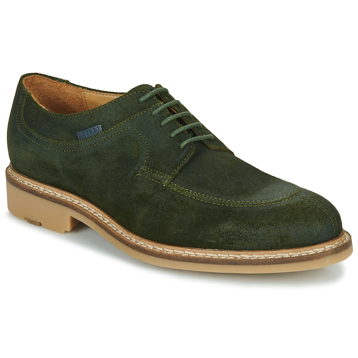 Shoes Men Derby shoes Pellet MAGELLAN Velvet / Oiled / Olive