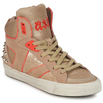 Shoes Women High top trainers Ash SPIRIT Beige / Gold / Orange